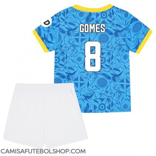 Camisa de time de futebol Wolves Joao Gomes #8 Replicas 3º Equipamento Infantil 2025-26 Manga Curta (+ Calças curtas)